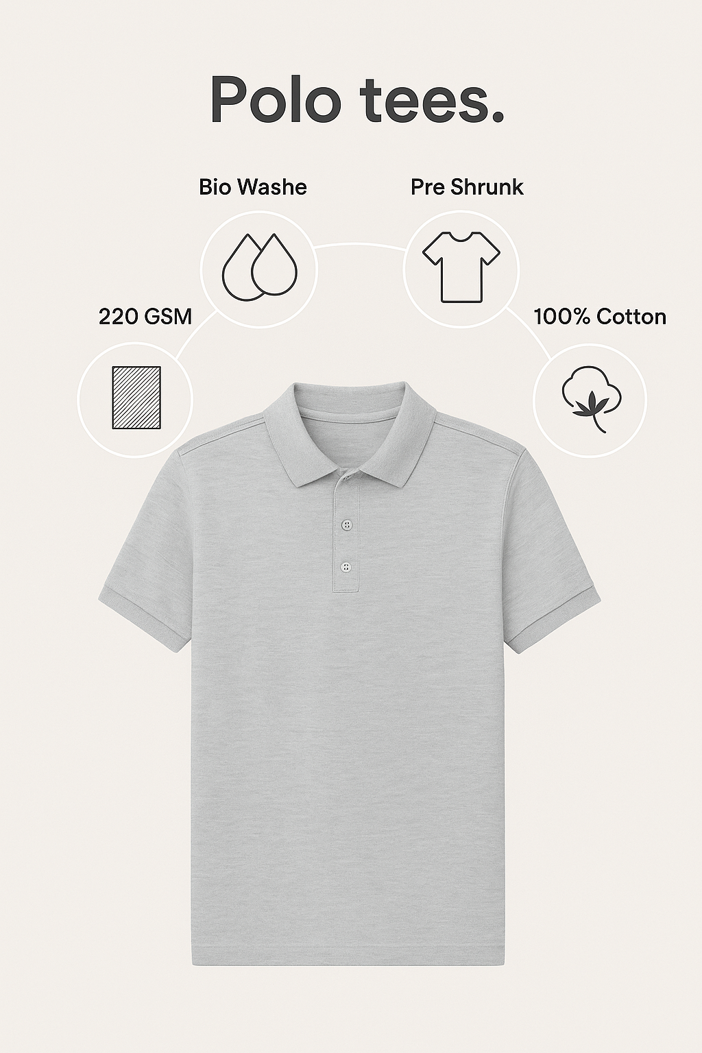 Grey Premium Polo
