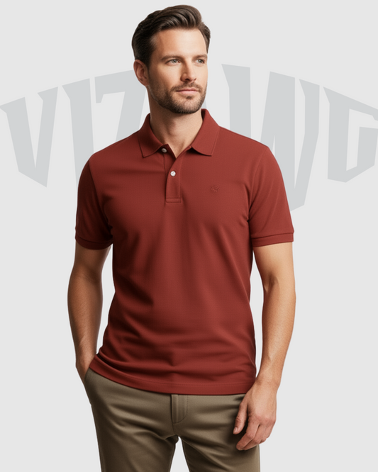 Brick Red Men's Premium Polo