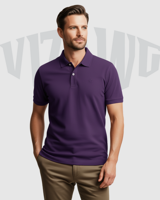 Purple Premium Men's Polo